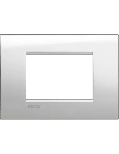 Bticino lnc4803gl ll 3p lunar silver plate